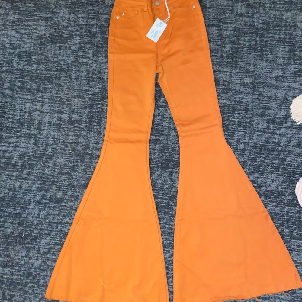 Judy Blue Orange Game Day Pants